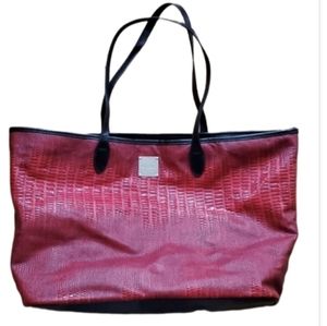 Miche Red Faux Python Snake Tote‎ Bag